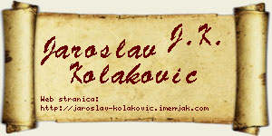Jaroslav Kolaković vizit kartica